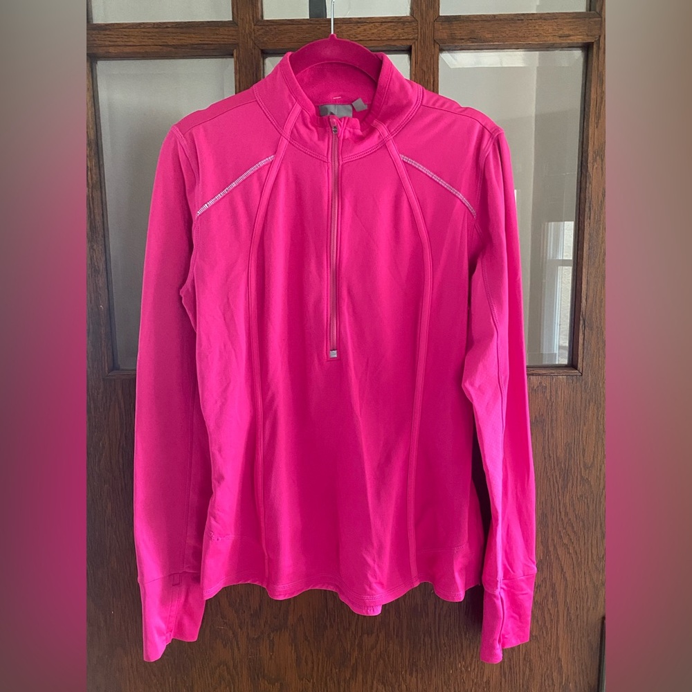 Athleta Fuchsia Quarter-Zip Top